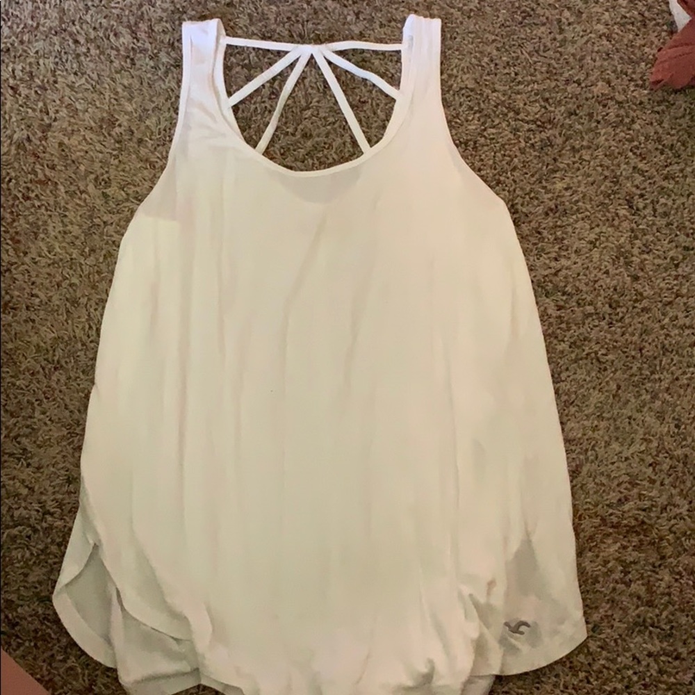 Hollister white tank top